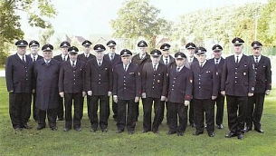 Zusehen ist ein Gruppenfoto der Alters-. und Ehrenabteilung&nbsp;&copy;&nbsp;Freiwillige Feuerwehr Schöppingen